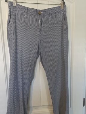 Tommy Hilfiger Navy and White Seersucker Capris